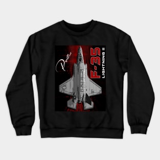 F-35 Lightning II Us Air Force Fighterjet Crewneck Sweatshirt